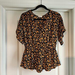 Sienna Sky Orange and Black Top